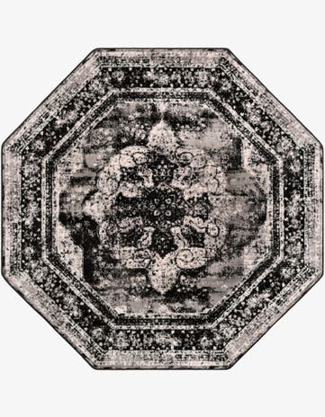 Black Monaco Octagon Rug