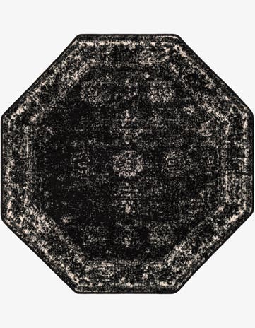 Black Monaco Octagon Rug