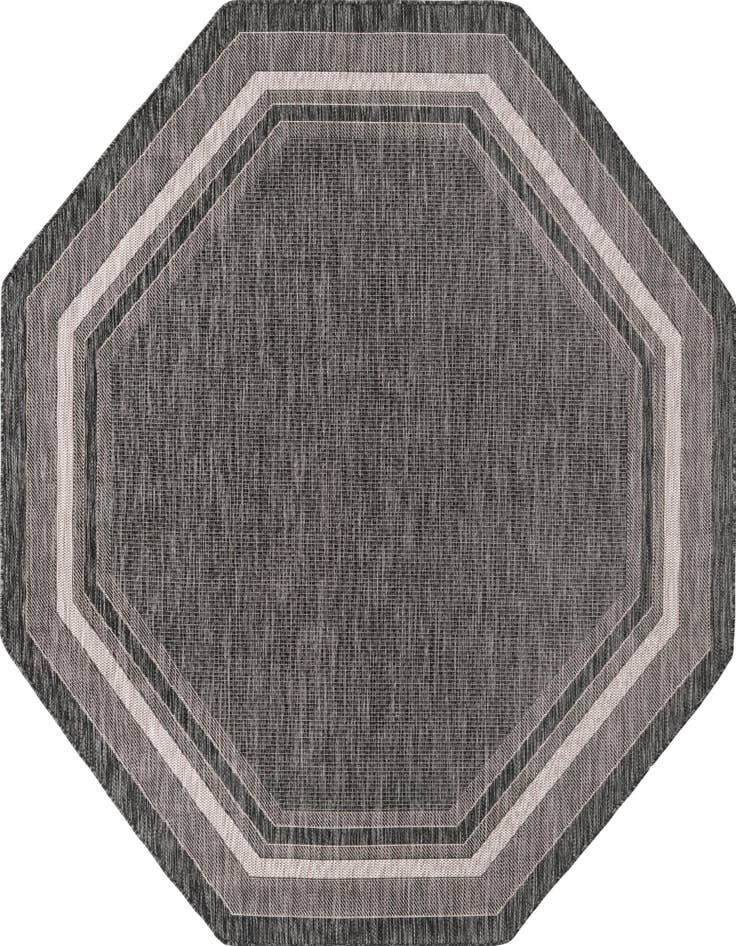 Detail image of 7' 10 x 7' 10 Easy-Clean Border Indoor / Outdoor Octagon Rug