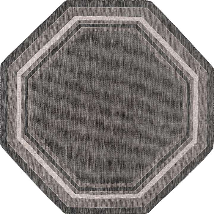 7' 10 x 7' 10 Easy-Clean Border Indoor / Outdoor Octagon Rug