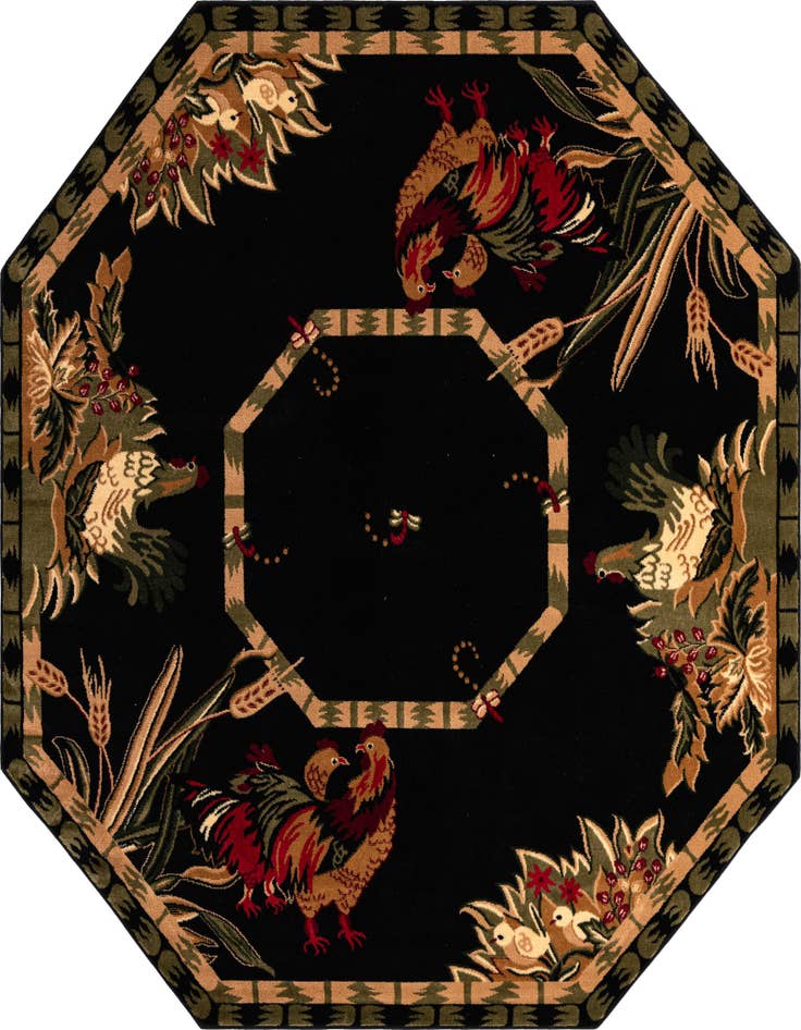 Detail image of 7' 10 x 7' 10 Pastoral Octagon Rug