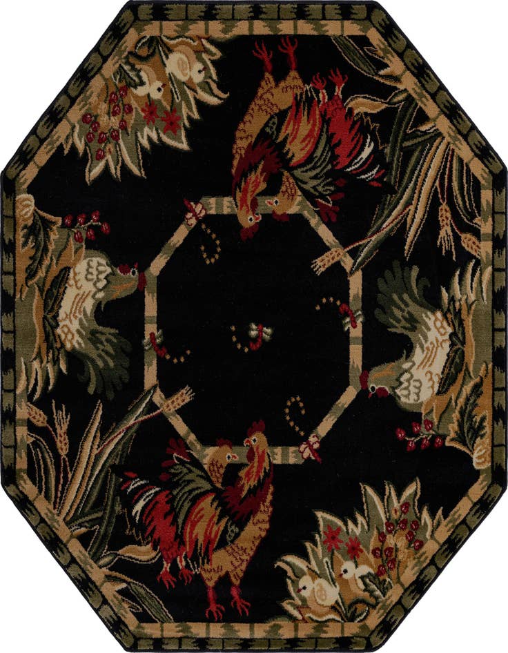 Detail image of 5' 3 x 5' 3 Pastoral Octagon Rug