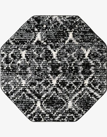 Black Tucson Octagon Rug