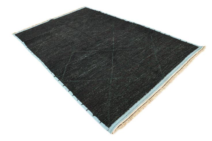 Detail image of 6' 2 x 9' 8 Hand Knotted Moroccan Wool Rug