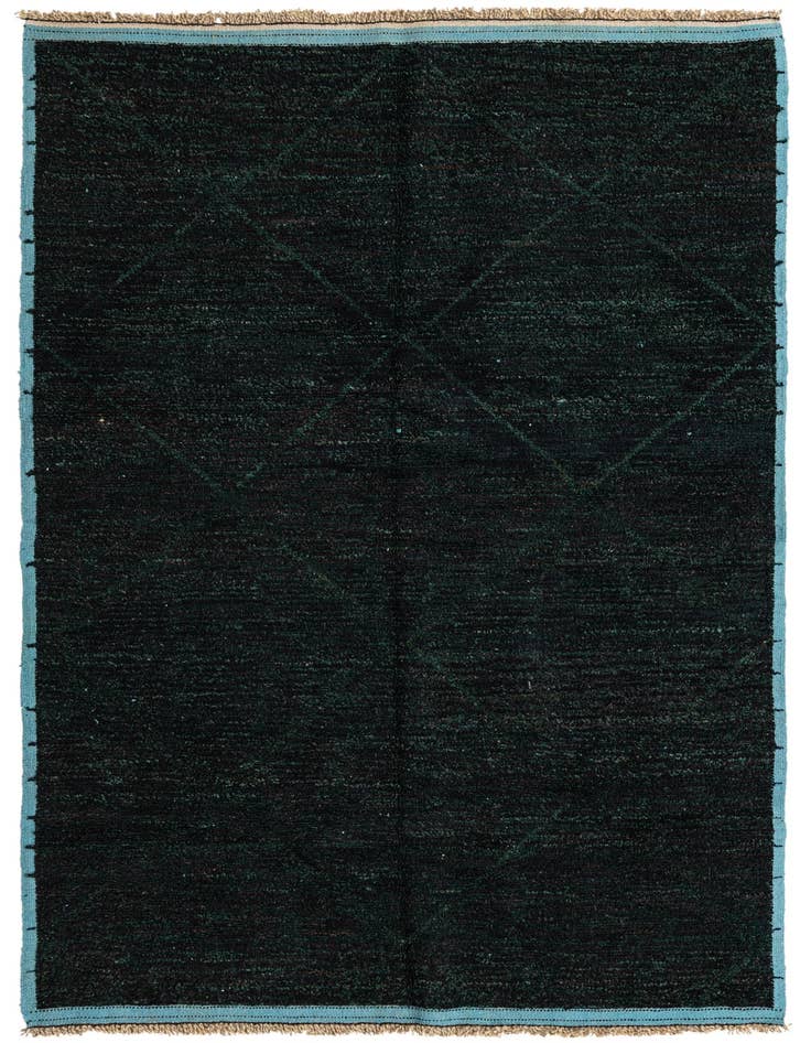 Detail image of 6' 2 x 9' 8 Hand Knotted Moroccan Wool Rug