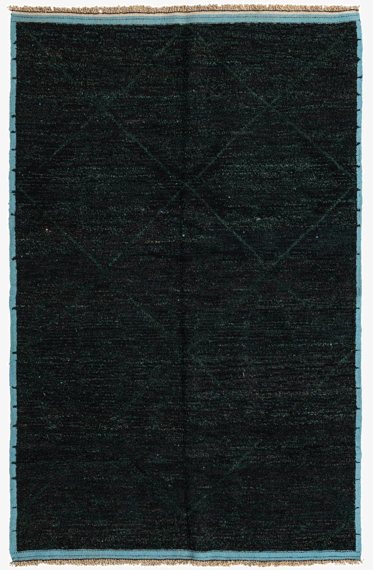 Primary image 6' 2 x 9' 8  Hand Knotted Moroccan Wool Rug