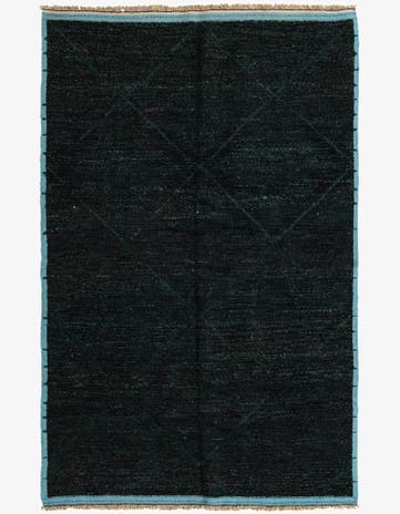 6' 2 x 9' 8 Hand Knotted Moroccan Wool Rug