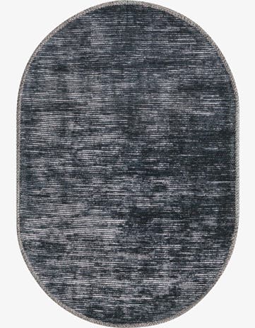 Black Asha Oval Rug