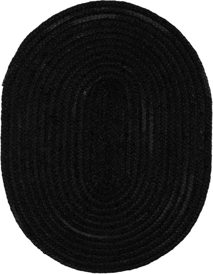 Detail image of 2' 2 x 3' 1  Hand Braided Jute Oval Rug
