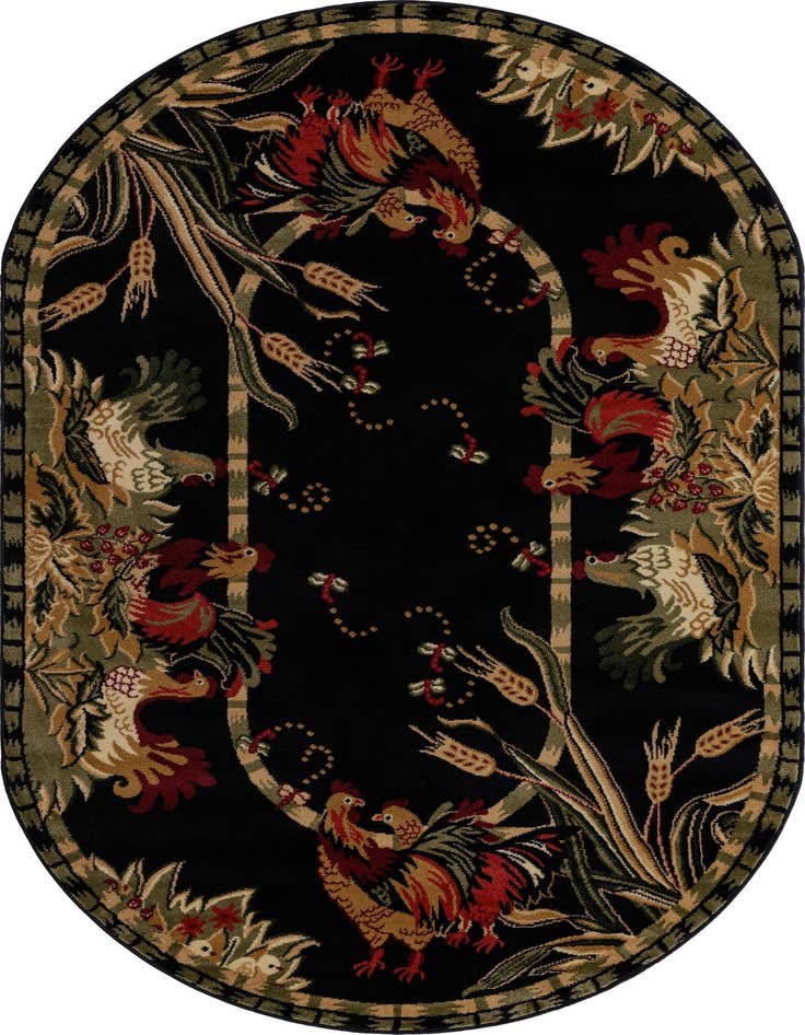 Detail image of 5' 3 x 8' Country Oval Rug
