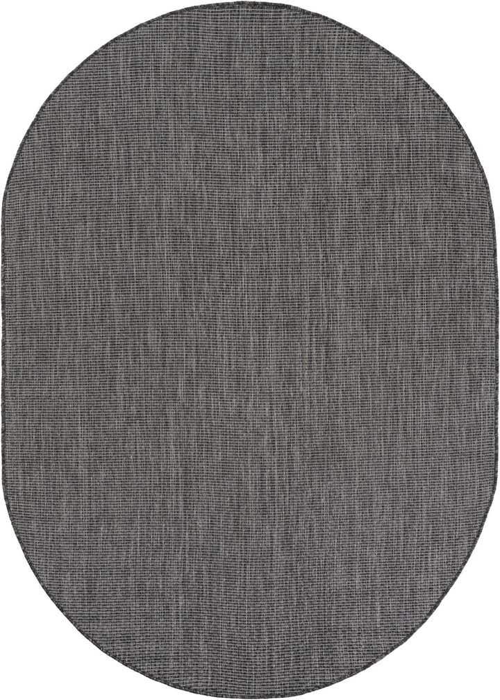 5' 3 x 8' Easy-Clean Solid Indoor / Outdoor Oval Rug