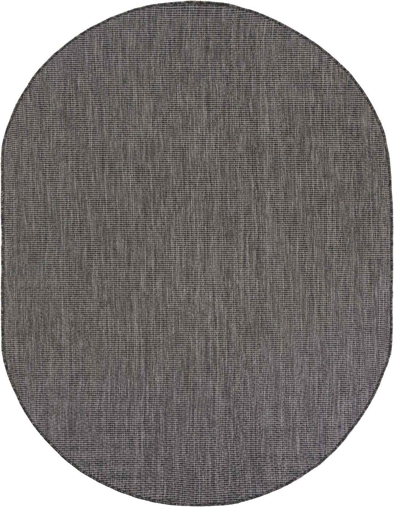 5' 3 x 8' Easy-Clean Solid Indoor / Outdoor Oval Rug