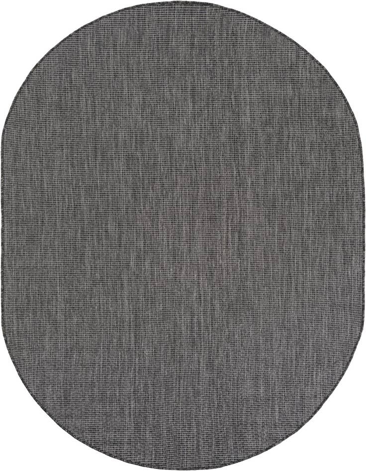 Detail image of 5' 3 x 8' Easy-Clean Solid Indoor / Outdoor Oval Rug