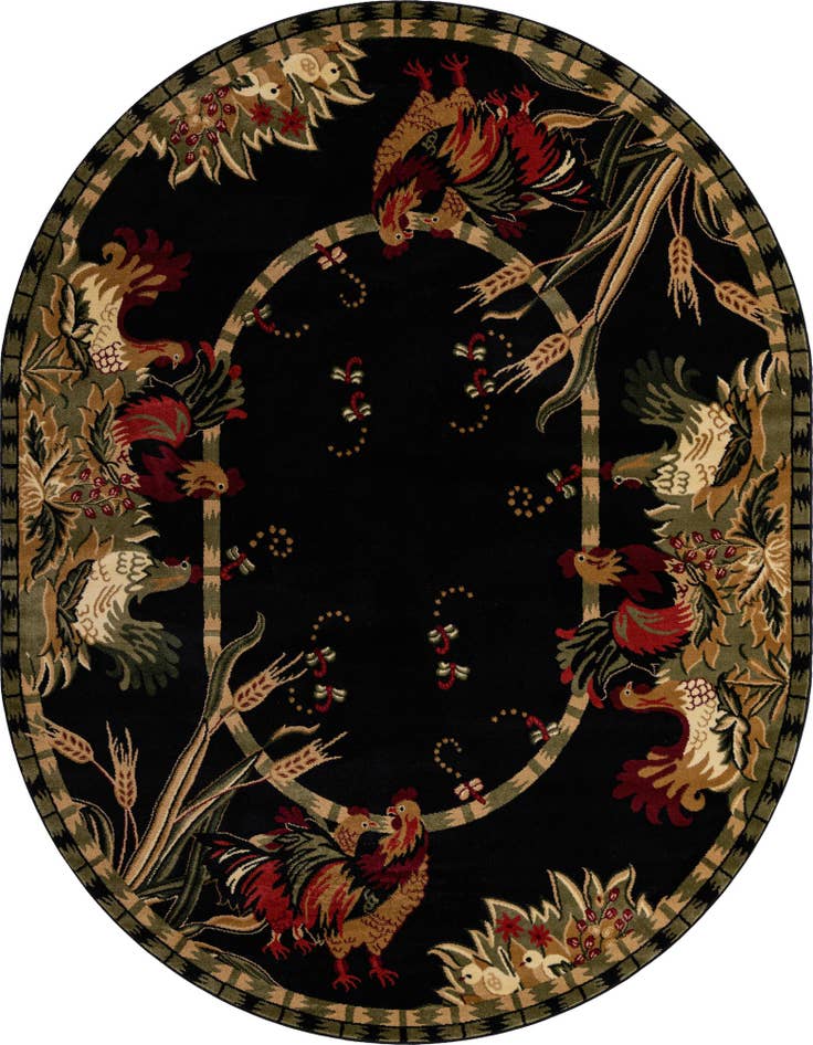 Detail image of 7' 10 x 10' Pastoral Oval Rug
