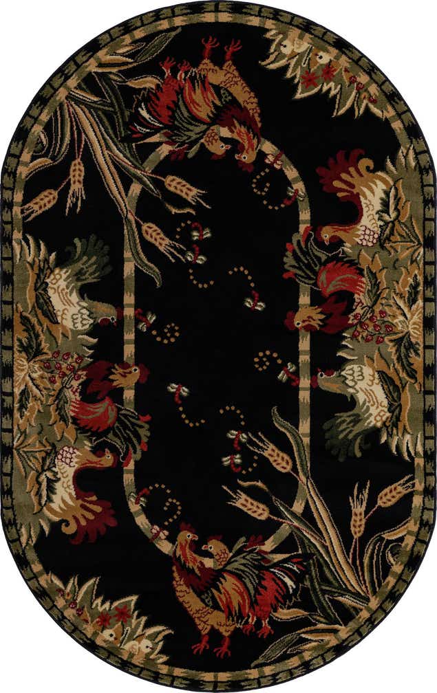 3' x 5' 3 Pastoral Oval Rug