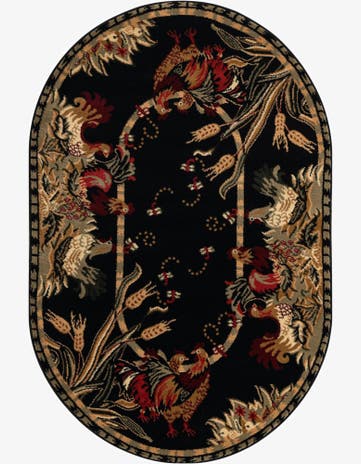 4' x 6' Pastoral Oval Rug
