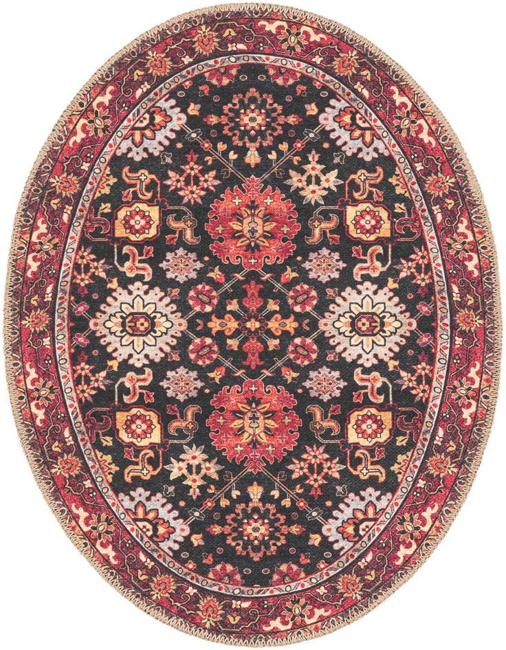 Detail image of 2' x 3' 1 Washable Timeless Oval Rug
