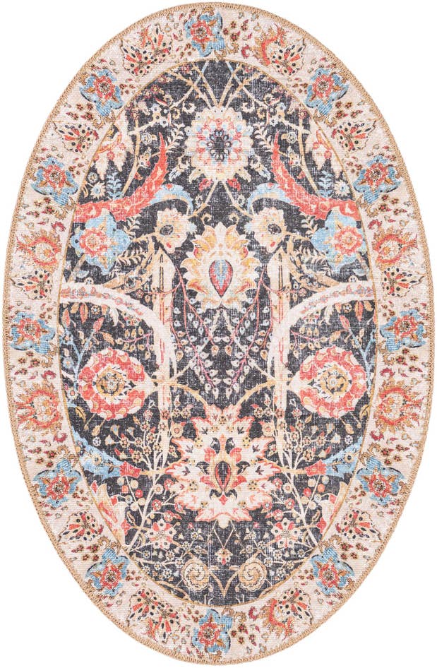 Detail image of 2' x 3' 1 Washable Timeless Oval Rug