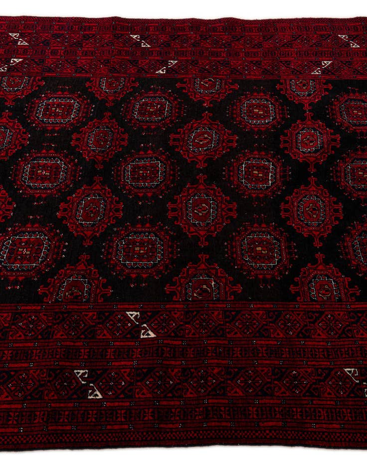 Detail image of 5' 2 x 7' 1  Hand Knotted Afghan Akhche Oriental Wool Rug