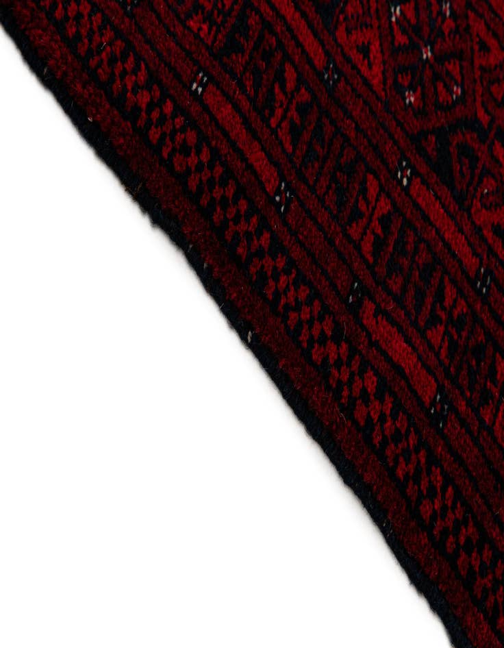 Detail image of 5' 2 x 7' 1  Hand Knotted Afghan Akhche Oriental Wool Rug