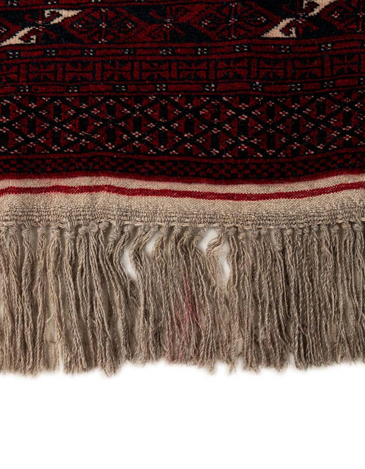 Detail image of 5' 2 x 7' 1  Hand Knotted Afghan Akhche Oriental Wool Rug