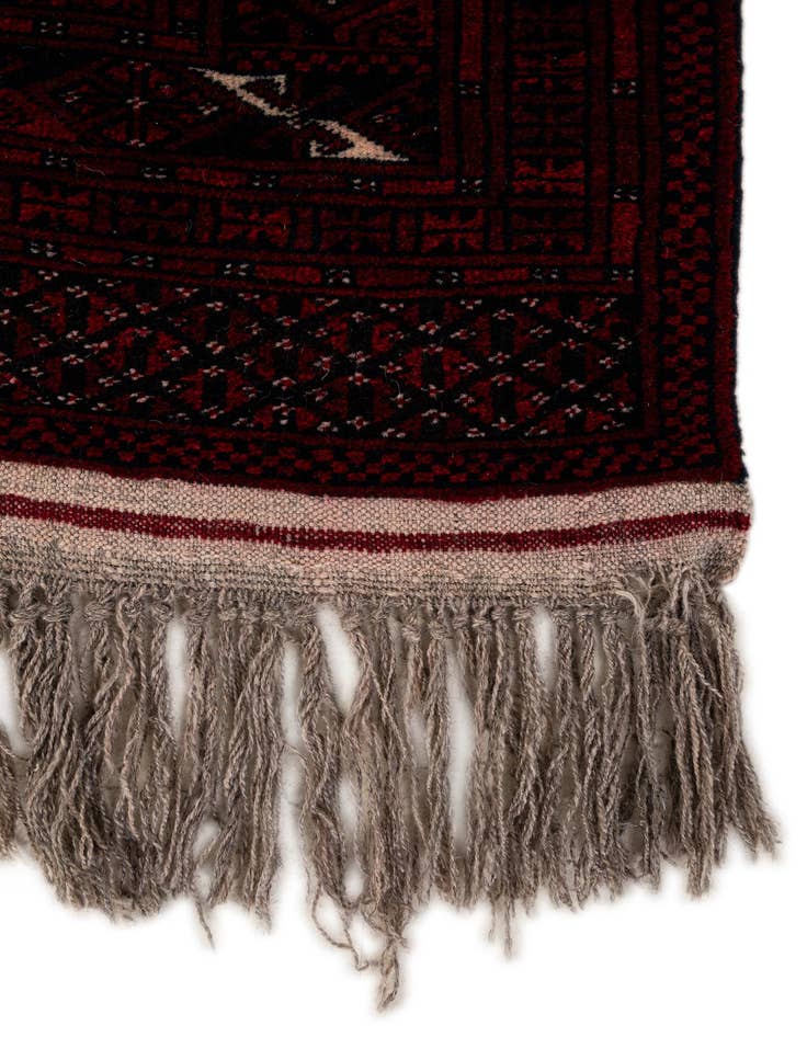 Detail image of 5' 2 x 7' 1  Hand Knotted Afghan Akhche Oriental Wool Rug