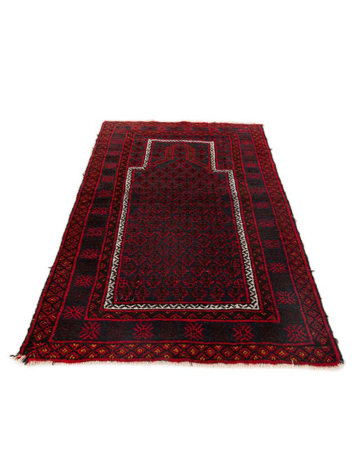 3' x 4' 11 Hand Knotted Afghan Ersari Wool Rug