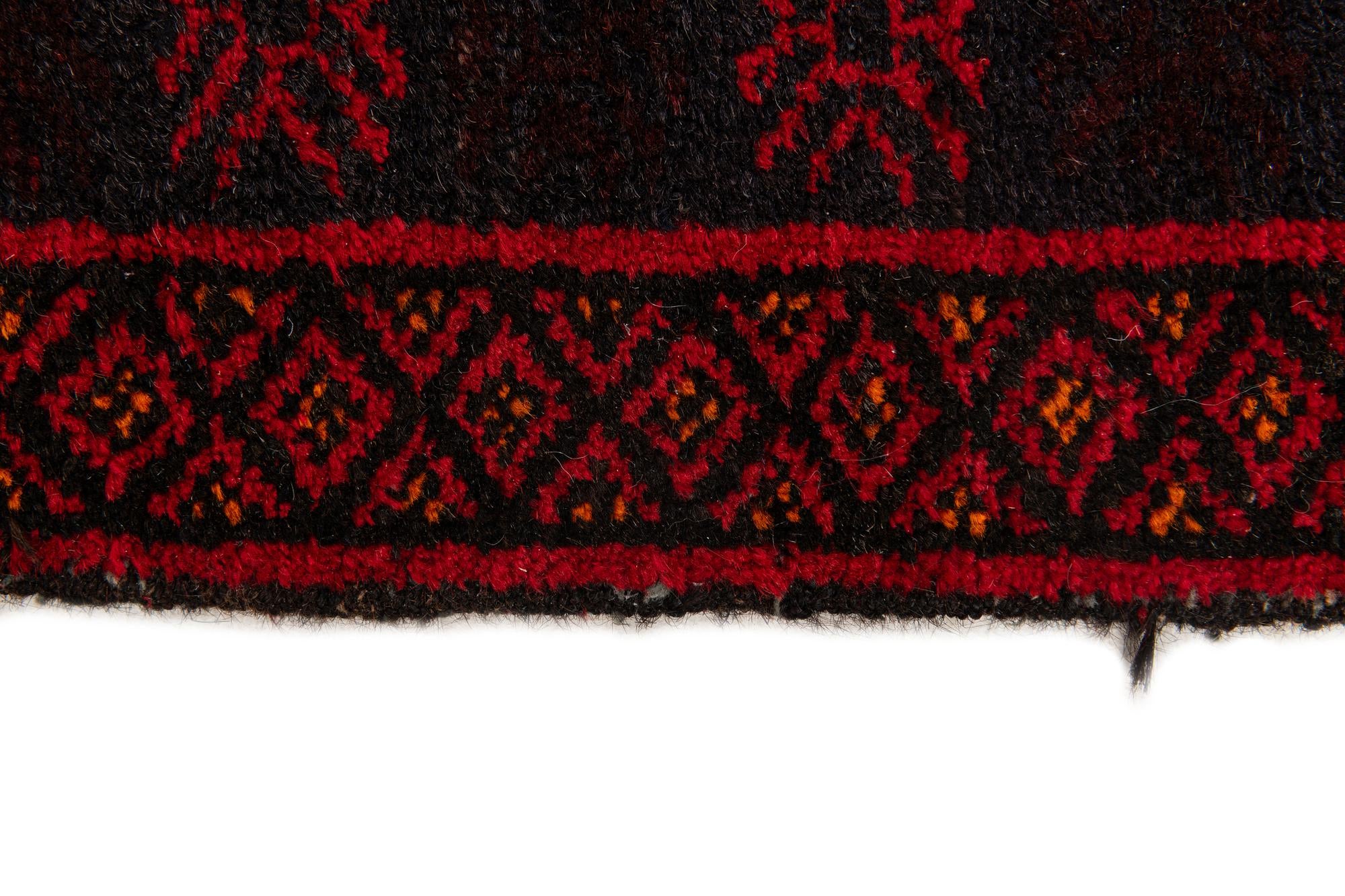 3' x 4' 11 Hand Knotted Afghan Ersari Wool Rug