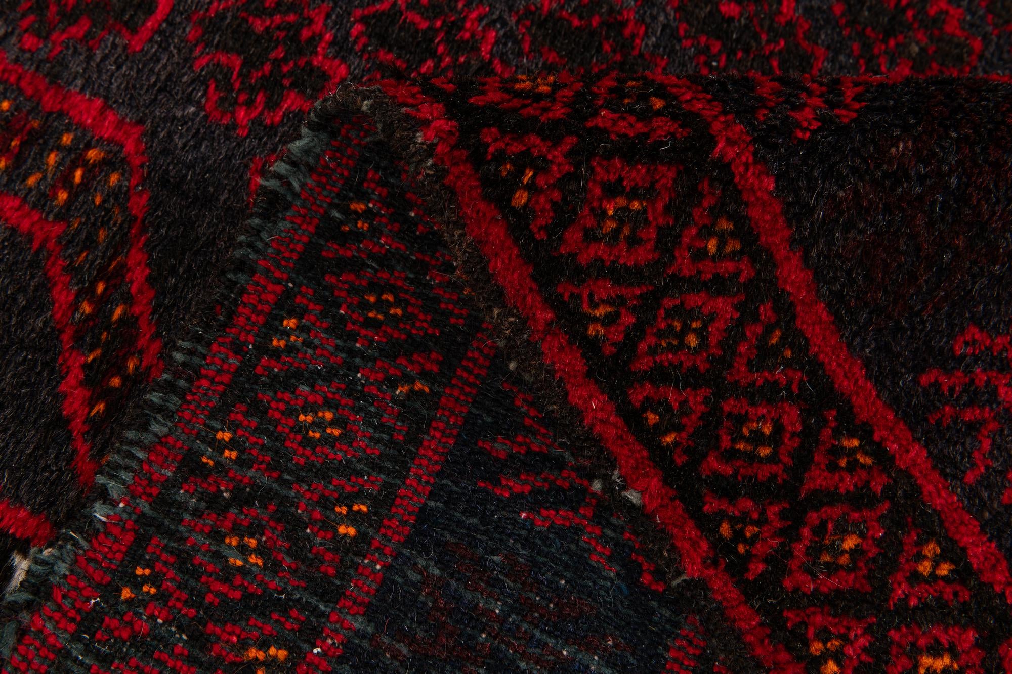 3' x 4' 11 Hand Knotted Afghan Ersari Wool Rug