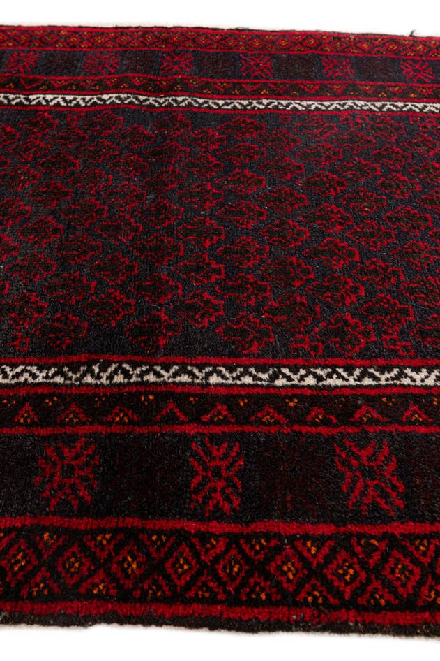 Detail image of 3' x 4' 11 Hand Knotted Afghan Ersari Wool Rug
