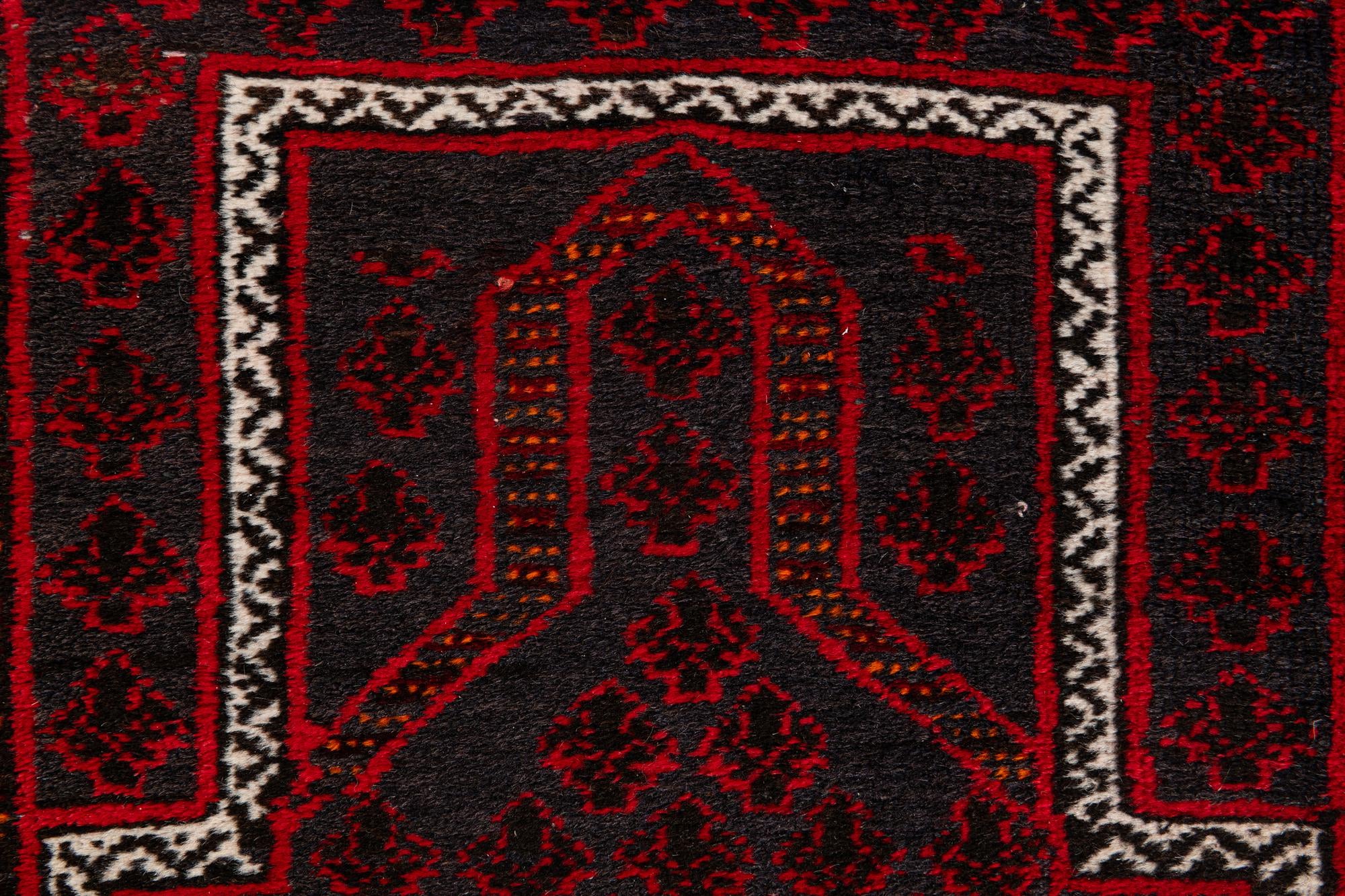 3' x 4' 11 Hand Knotted Afghan Ersari Wool Rug