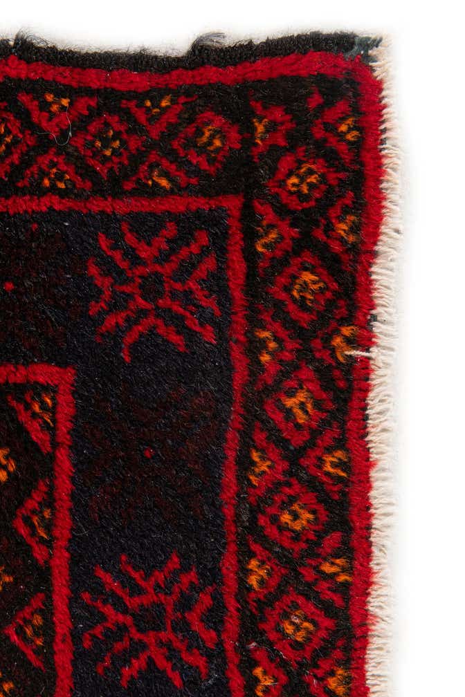 3' x 4' 11 Hand Knotted Afghan Ersari Wool Rug