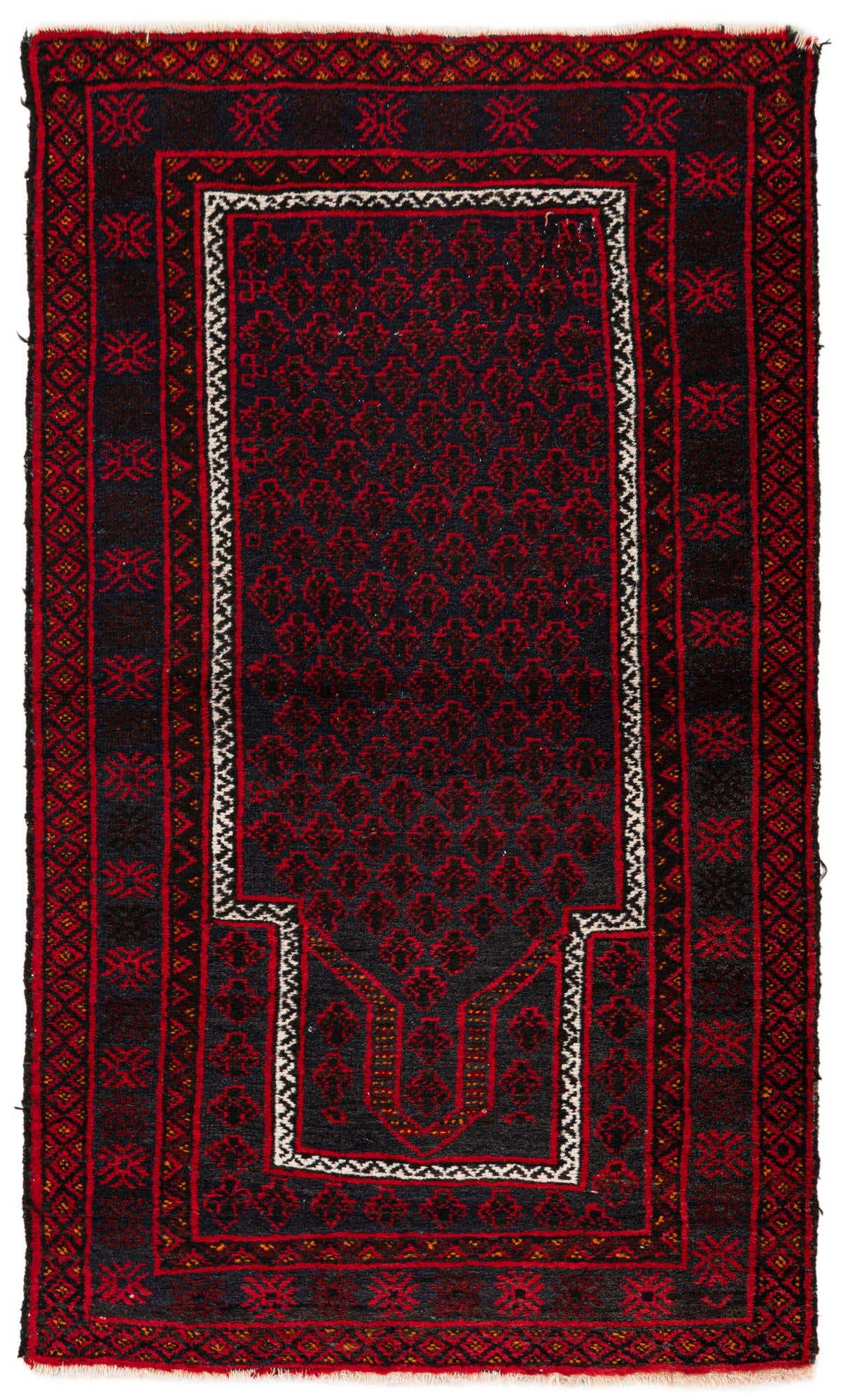 3' x 4' 11 Hand Knotted Afghan Ersari Wool Rug