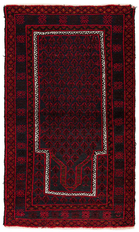 Detail image of 3' x 4' 11 Hand Knotted Afghan Ersari Wool Rug