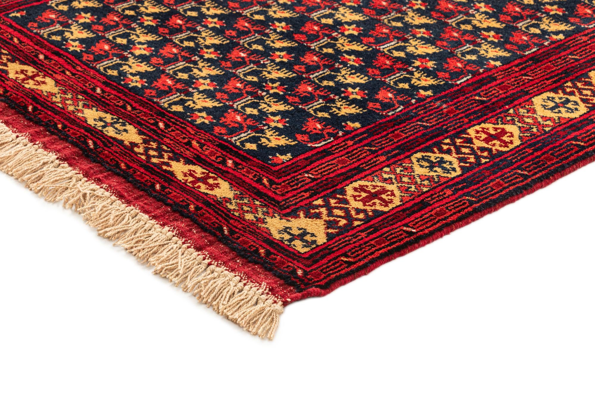 3' 5 x 6' 9 Hand Knotted Afghan Mouri Wool Rug