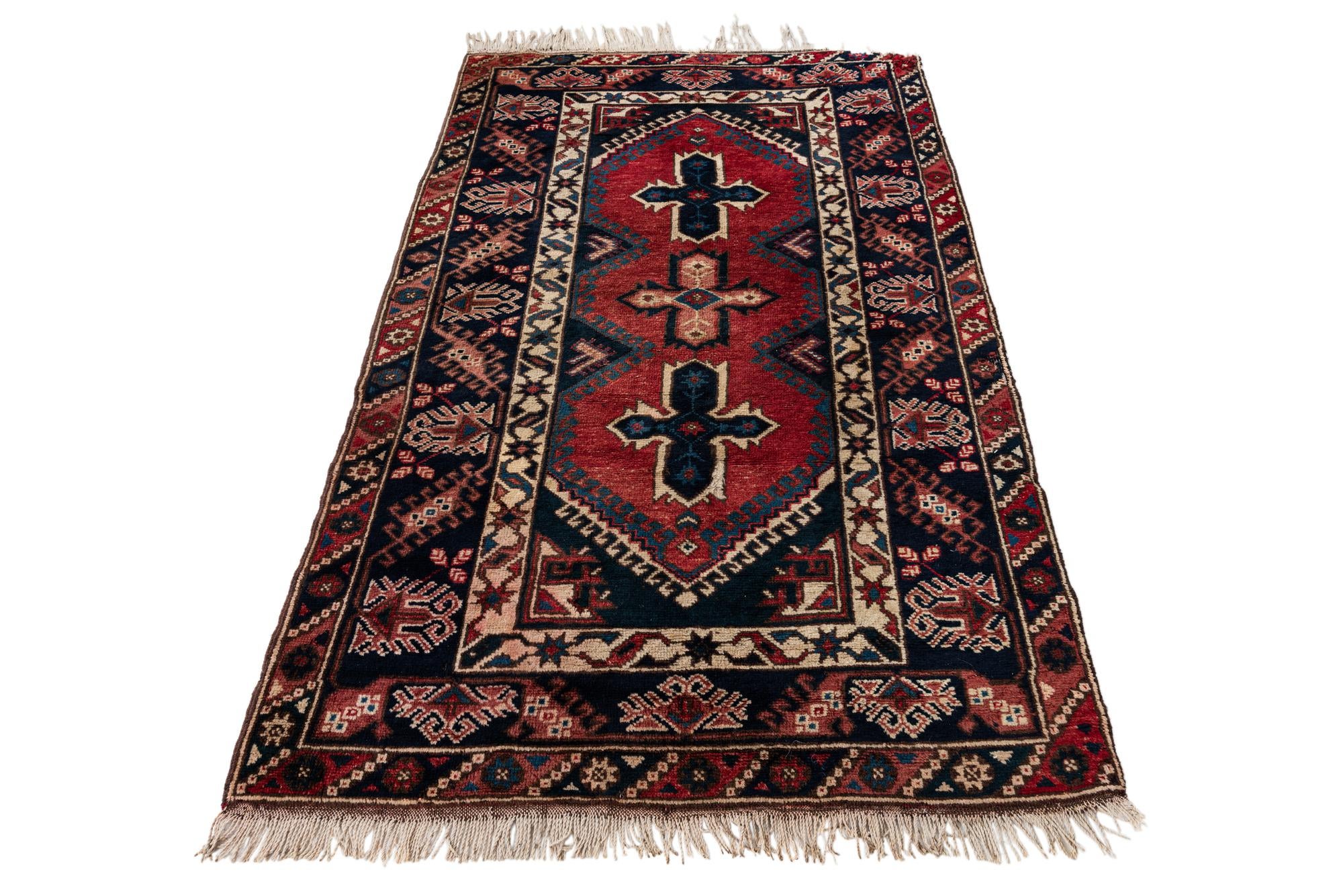 4' 2 x 6' 9 Hand Knotted Anatolian Wool Rug