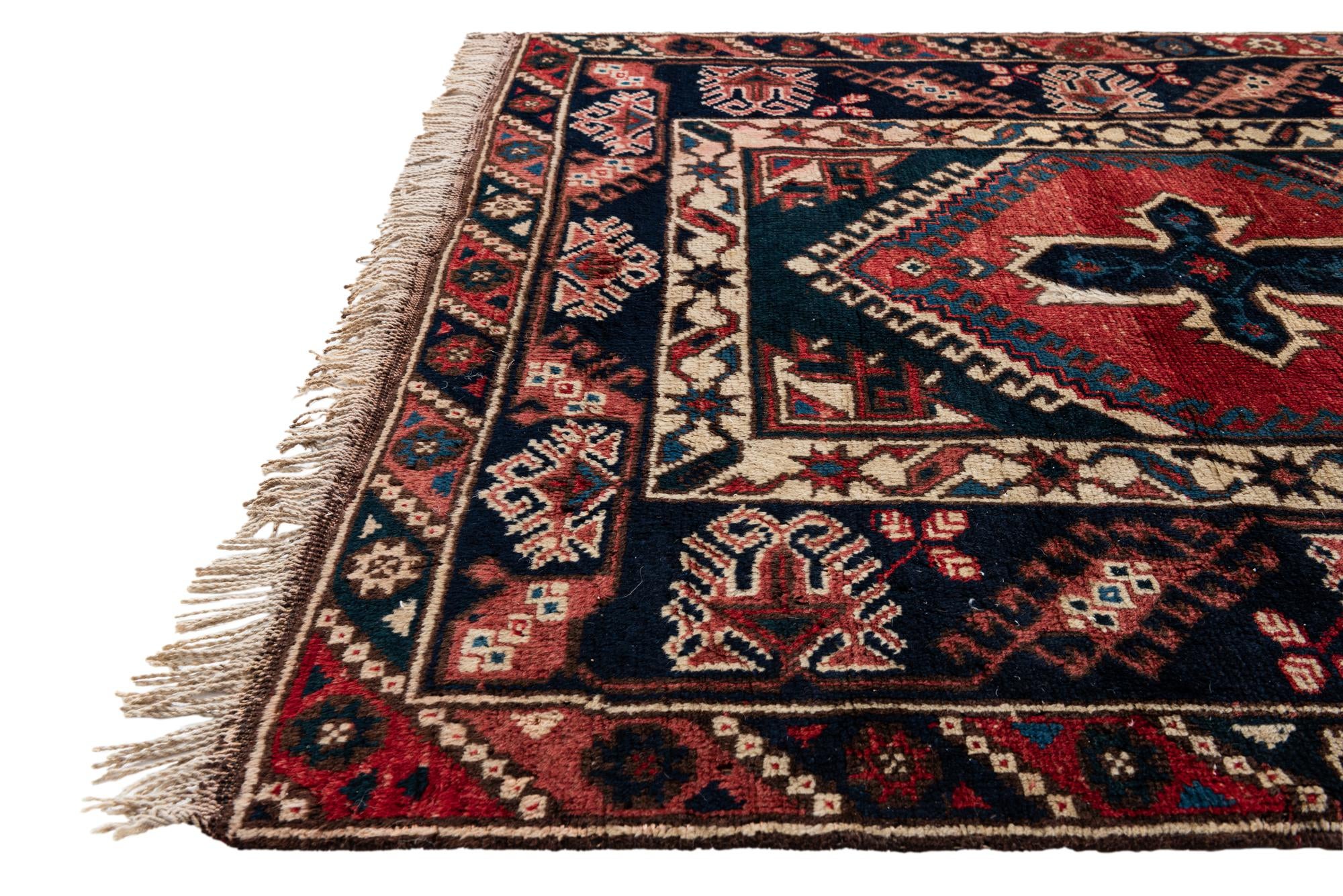 4' 2 x 6' 9 Hand Knotted Anatolian Wool Rug