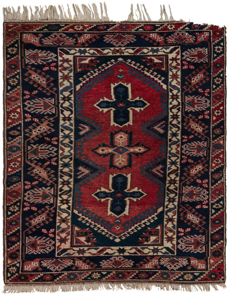 Detail image of 4' 2 x 6' 9 Hand Knotted Anatolian Wool Rug