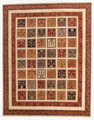 9' x 11' 5 Hand Knotted Ariana Ziegler Oriental Rug
