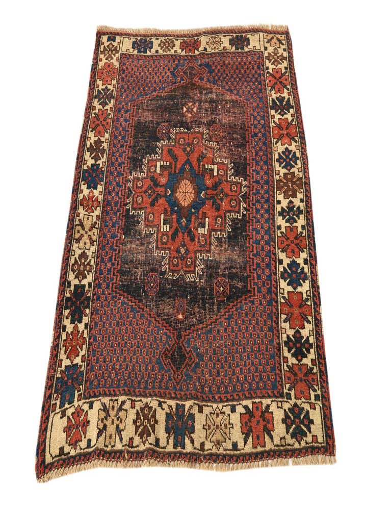 3' 5 x 4' Hand Knotted Bakhtiar Persian Wool Rug