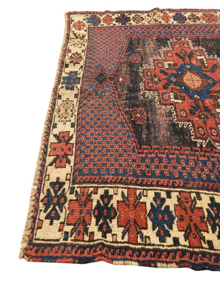 Detail image of 3' 5 x 4' Hand Knotted Bakhtiar Persian Wool Rug