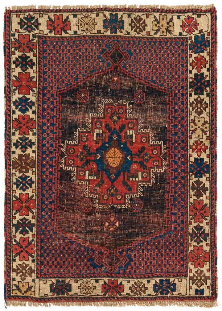 3' 5 x 4' Hand Knotted Bakhtiar Persian Wool Rug