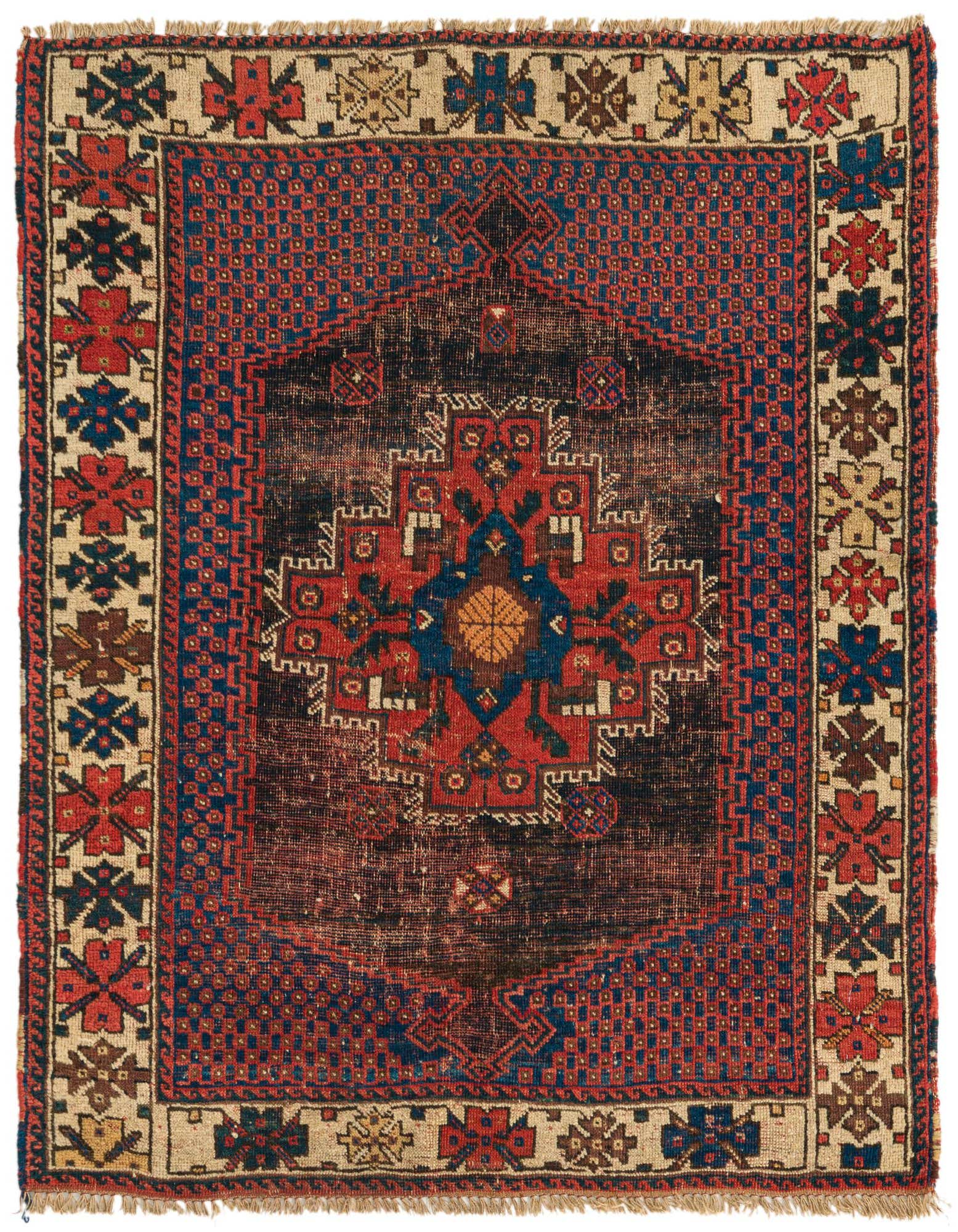 3' 5 x 4' Hand Knotted Bakhtiar Persian Wool Rug