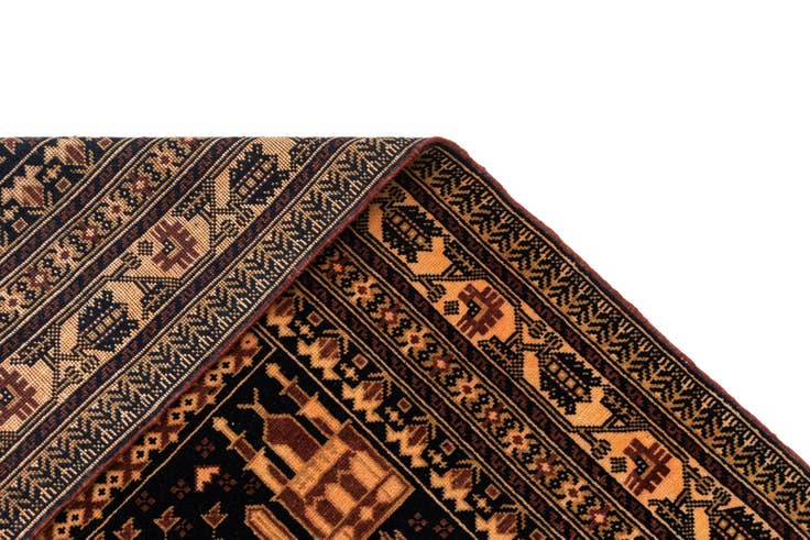 Detail image of 3' 3 x 5' Hand Knotted Balouch Wool Rug