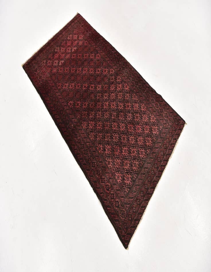 Detail image of 3' 4 x 6'  Hand Knotted Balouch Persian Wool Rug