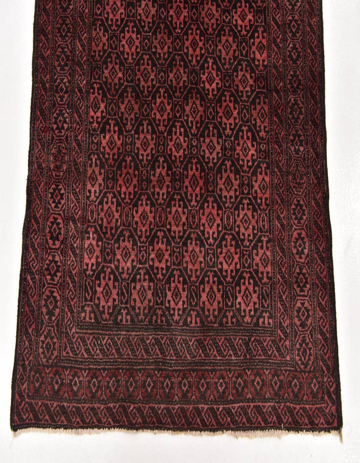 Detail image of 3' 4 x 6' Hand Knotted Balouch Persian Wool Rug