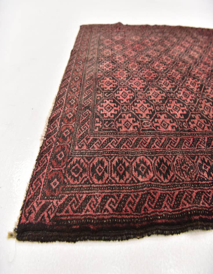 Detail image of 3' 4 x 6' Hand Knotted Balouch Persian Wool Rug