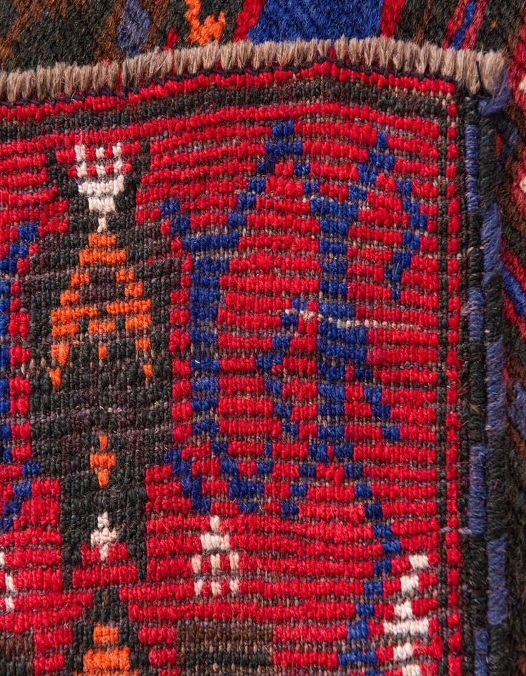 Detail image of 3' 2 x 4' 10  Hand Knotted Balouch Persian Wool Rug