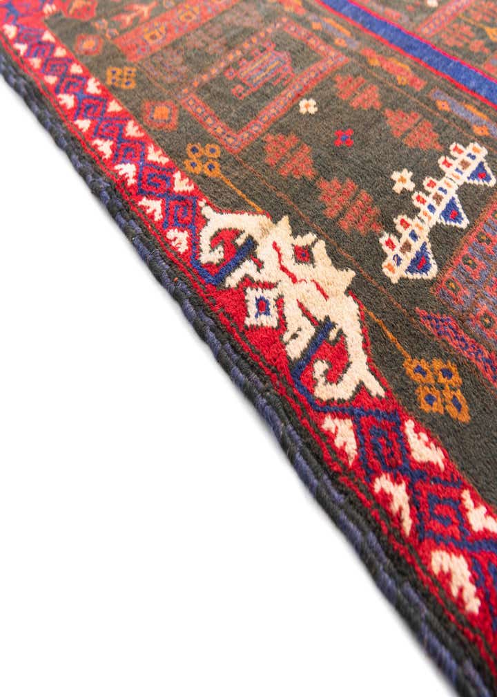 3' 2 x 4' 10 Hand Knotted Balouch Persian Wool Rug