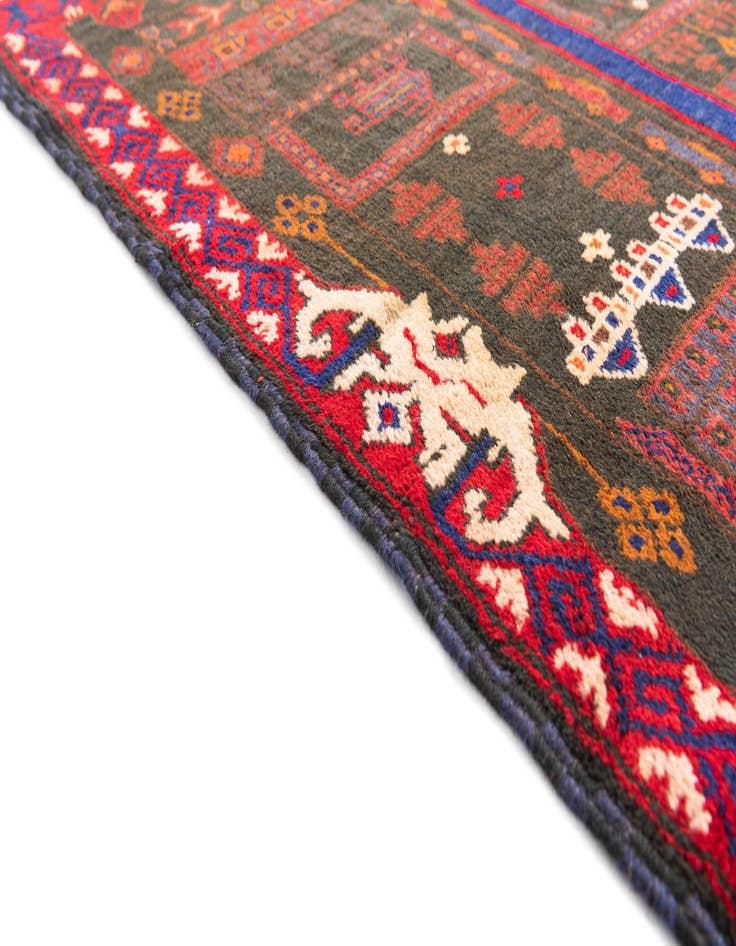 Detail image of 3' 2 x 4' 10  Hand Knotted Balouch Persian Wool Rug